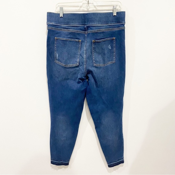 SPANX Blue Distressed Denim Leggings Jeggings Size Small - Picture 4 of 7